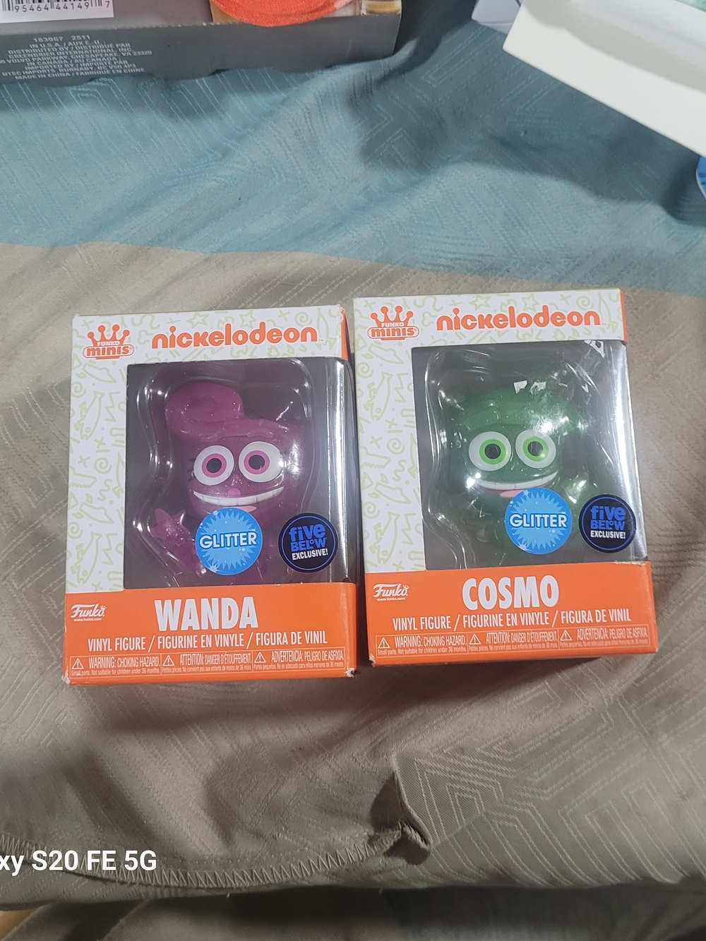 Nickelodeon Minis Wanda & Cosmo Glitter Funko Vinyl Figures